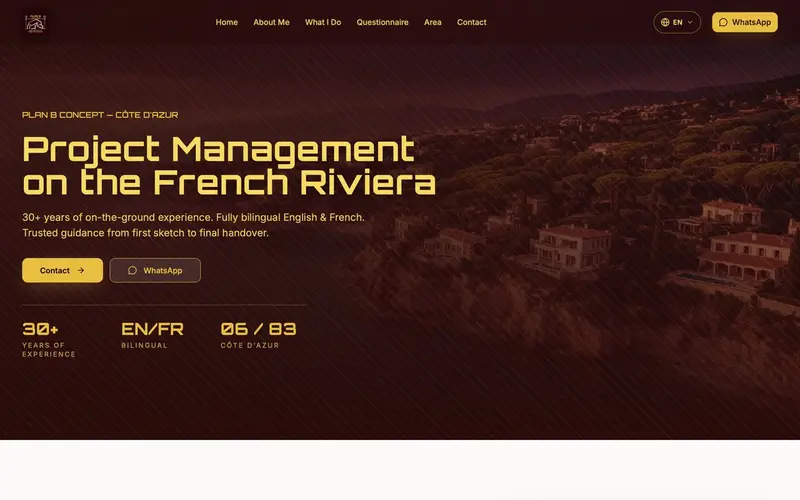 Page d'accueil du site Plan B Concept (planb-concept.com)